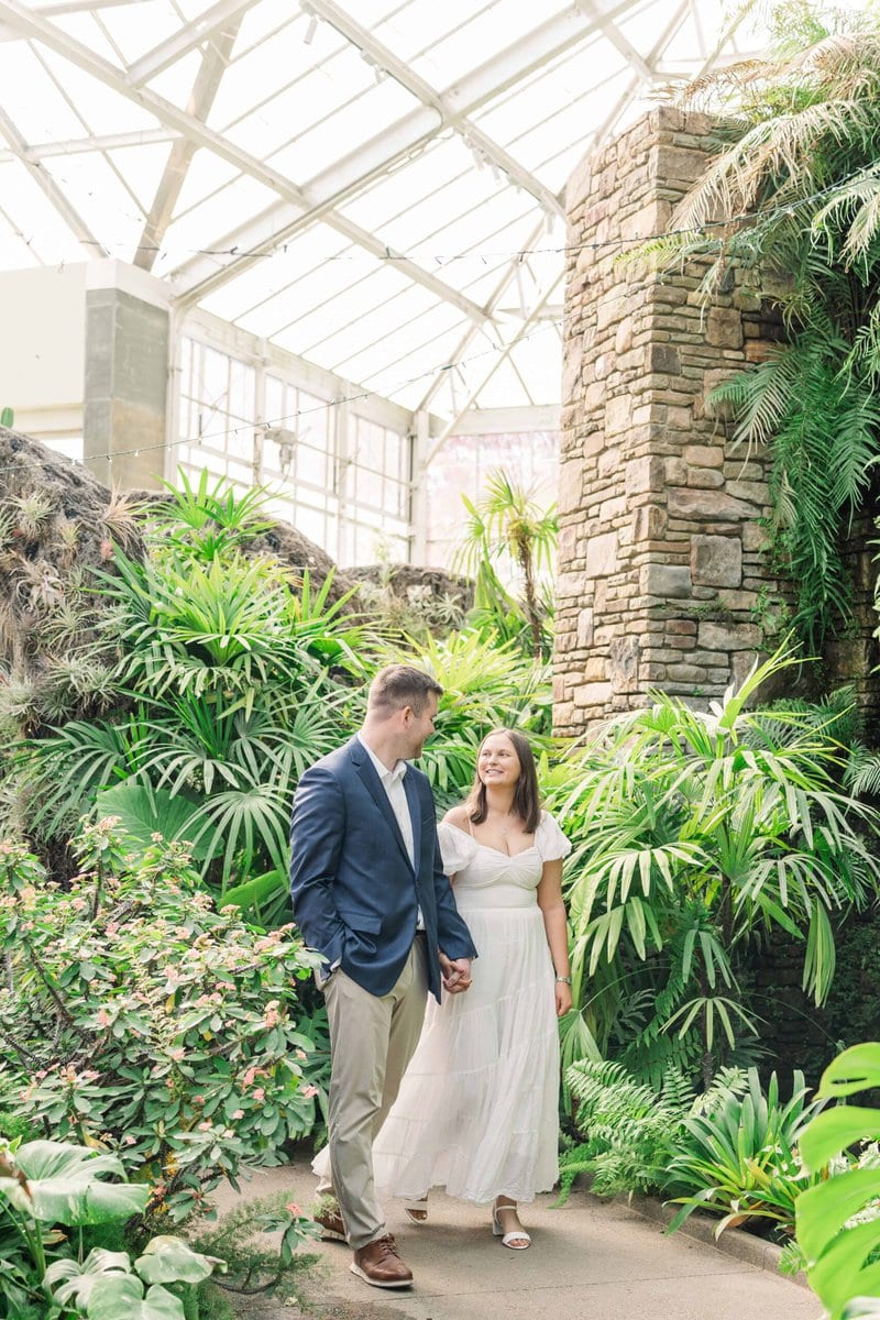 Couple enjoying beautiful day at Daniel Stowe Botanical Gardens