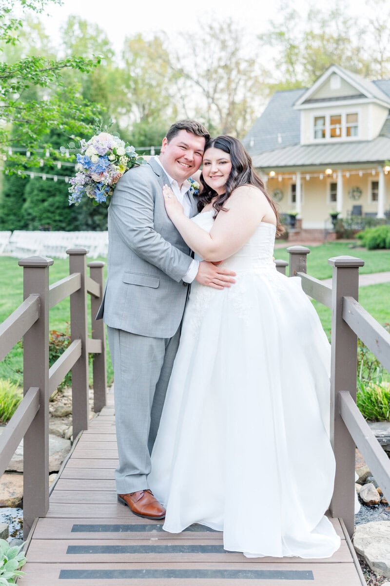 Ball gown wedding dress with lace detail at historic Charlotte NC wedding venue