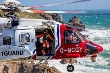 HM coastguard helicopter