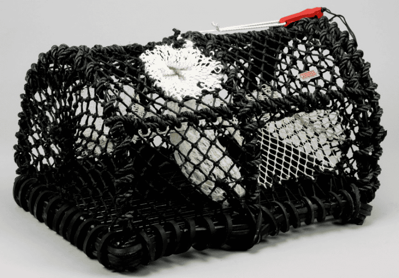 Commercial fishing industry publication: fishing trap with gear for fishing vessels.