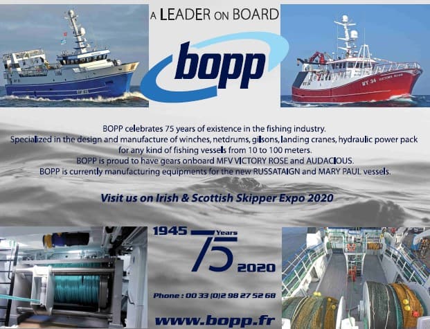 Commercial fishing vessels celebrating 75 years of industry service, showcasing gear and equipment.