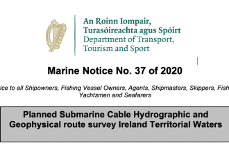 Commercial fishing vessels at port with gear and catches, industry equipment, Irish waters survey.