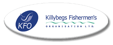 Killybegs Fishermen's Organisation fishing vessel at port, industry equipment visible, commercial.