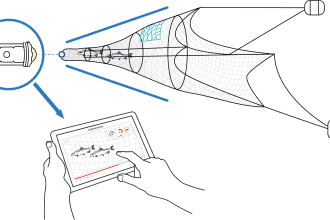Fishermen using sonar and navigation equipment on a fishing vessel in the commercial fishing sector.
