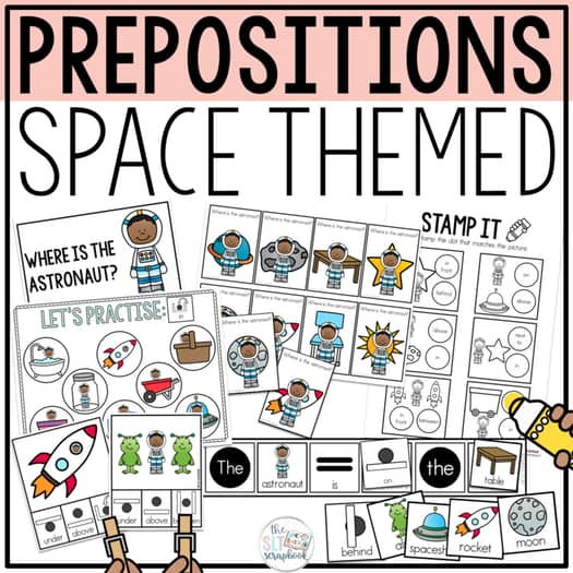 Space Prepositions Activities for Speech Therapy targeting 8 spatial concepts
