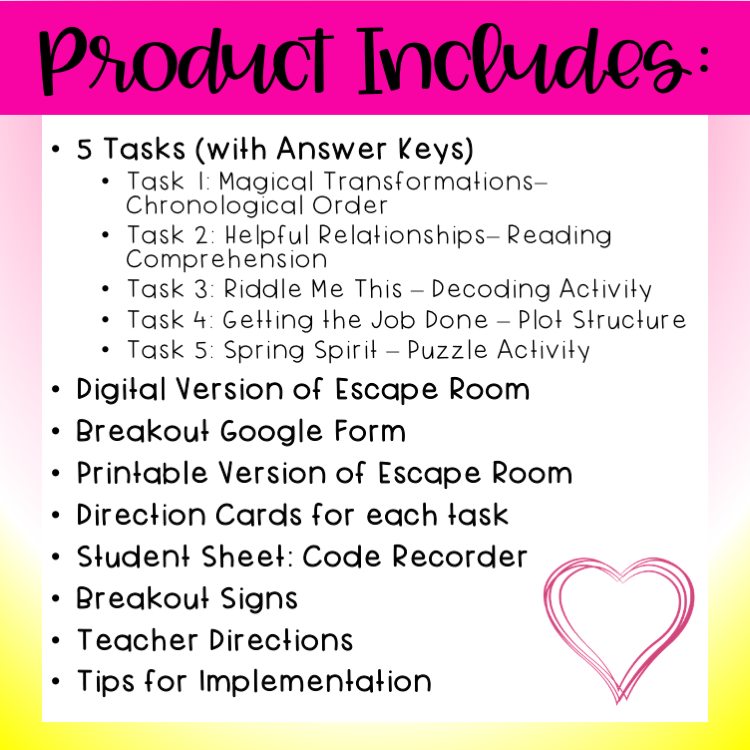 Spring DIGITAL Escape Room ELA: Reading Comprehension - Image 3