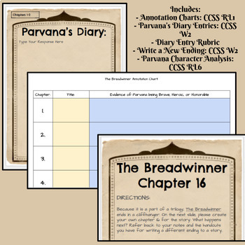 The Breadwinner Activity Set - Google Classroom Version - Image 2