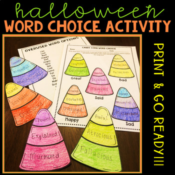 Halloween ELA Activity - Word Choice