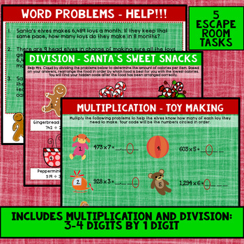 Christmas MATH Digital Escape Room - Image 2