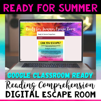 Summer Ready ELA DIGITAL Escape Room - Common Core Aligned