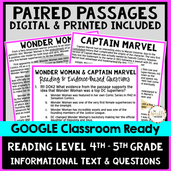 DIGITAL Paired Passage Set: 4th-5th Grade Reading Level Informational Text