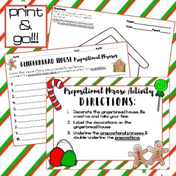 Christmas ELA Activity BUNDLE - Prepositional Phrases - Image 2