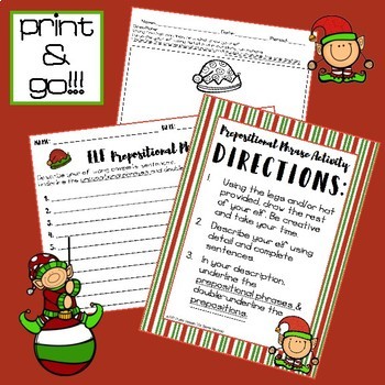 Christmas ELA Activity BUNDLE - Prepositional Phrases - Image 4
