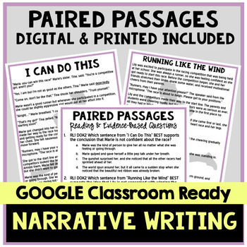 Paired Passages Narrative Writing - Common Core Aligned
