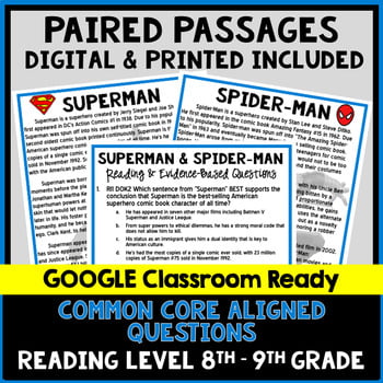 High-Interest Paired Passages: Superheroes
