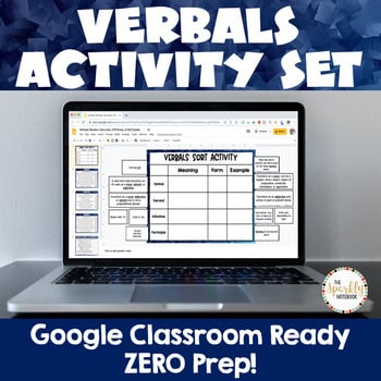 DIGITAL Verbals Activity Set - ZERO Prep!