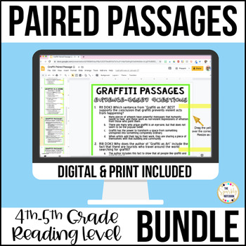 Paired Text (Paired Passages) BUNDLE: 4-5 Grade Reading Level