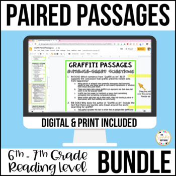 Paired Text (Paired Passages) BUNDLE: 6-7 Grade Reading Level