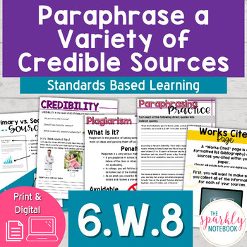 How to teach W.8 in Middle School ELA (6th Grade)