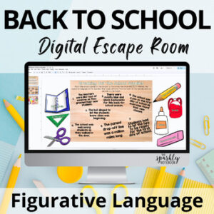 Back to School Digital & Printable ESCAPE ROOM - Figurative Language Activities