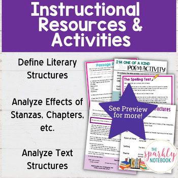 6.RL.5: Define & Analyze Text Structures - Chapters, Stanzas - 6th Grade - Image 3