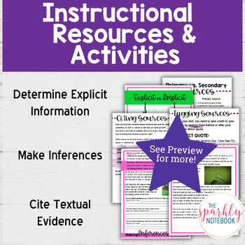 6.RI.1: Explicit and Implicit Evidence, Cite Textual Evidence  - 6th Grade CCSS - Image 3