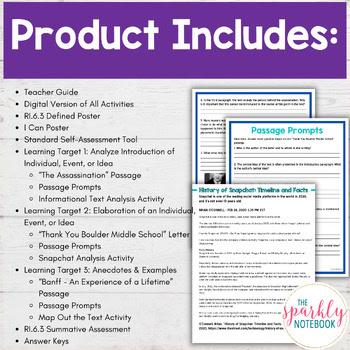 6.RI.3: Analyze Key Details - Individuals Events & Ideas | 6th Grade CCSS - Image 2