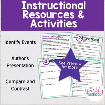 6.RI.9: Compare & Contrast Author's Presentations 6th Grade CCSS - Image 3