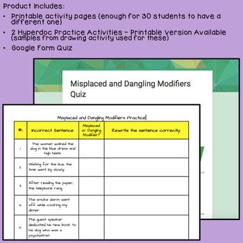 Misplaced and Dangling Modifiers - Common Core Aligned - Image 2