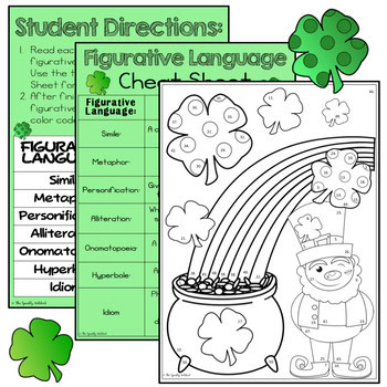 St. Patrick's Day ELA Activity Figurative Language Review - Image 2
