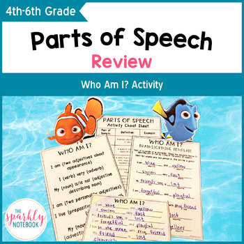 Parts of Speech Review Game Activity