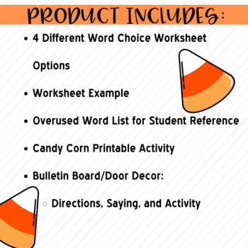 Halloween ELA Activity - Word Choice - Image 2