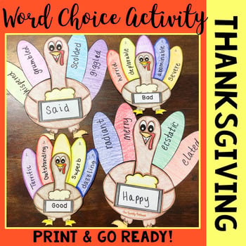 Thanksgiving ELA Activity - Word Choice