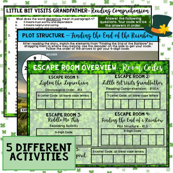 St. Patrick's Day DIGITAL ESCAPE ROOM ELA: Common Core Aligned - Image 3