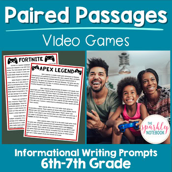 Digital Paired Text Paired Passages - 6th - 7th Grade Reading Level | Gaming
