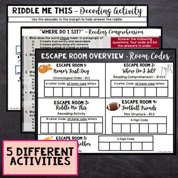 ELA Back To School DIGITAL Escape Room - Common Core Aligned - Image 3
