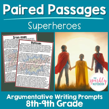 Digital Paired Passage Set: 8th and 9th Grade Argumentative Text | Heroes
