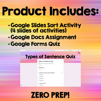 Types of Sentence DIGITAL Sort Activity - Zero Prep! - Image 2