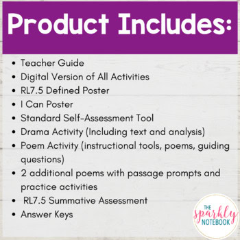 7.RL.5 : Analyzing Text Structure and Form of Drama and Poems 7th Grade CCSS - Image 2