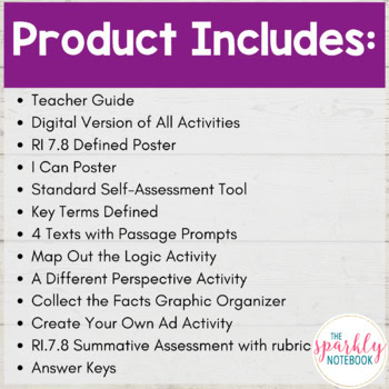 7.RI.8: Identify & Evaluate Arguments Informational Text 7th Grade CCSS - Image 2