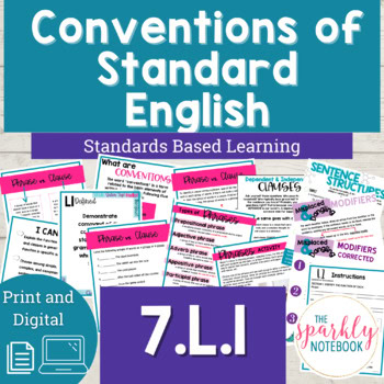 7.L.1 Sentence Structure, Misplaced & Dangling Modifiers Grammar & Language Review 7th