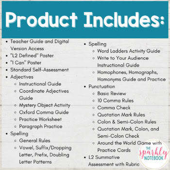 7.L.2 Adjectives Homonyms Homophones Homographs 7th Grade Spelling & Grammar - Image 2