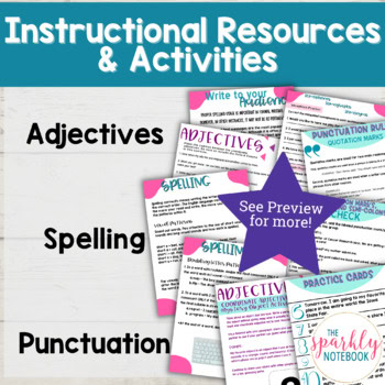 7.L.2 Adjectives Homonyms Homophones Homographs 7th Grade Spelling & Grammar - Image 3