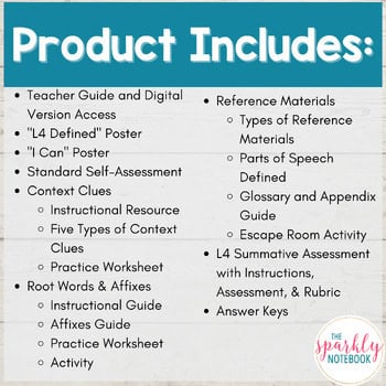 7.L.4 Context Clues, Root Words & Affixes, Dictionary Appendix Glossary 7th Grade - Image 2