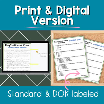 Paired Passages Activities: Argumentative Writing for 6th & 7th Grade - Consoles - Image 3