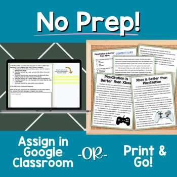 Paired Passages Activities: Argumentative Writing for 6th & 7th Grade - Consoles - Image 4