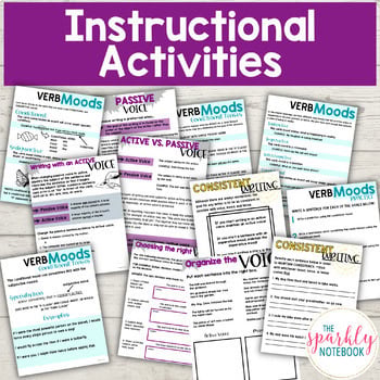 8.L.3 Active & Passive Voice Verb Moods & Consistent Writing 8th Grade CCSS - Image 3