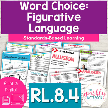 8.RL.4 Word Choice: Figurative Language, Allusions and Analogies  - 8th Grade CCSS