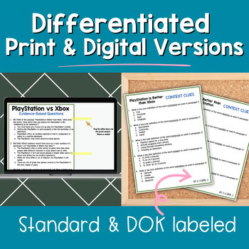 DIGITAL Paired Text Passage - DIFFERENTIATED BUNDLE: Video Game Consoles - Image 3