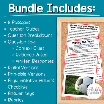 Argumentative Paired Text Passages DIFFERENTIATED Writing BUNDLE: Making Team - Image 2